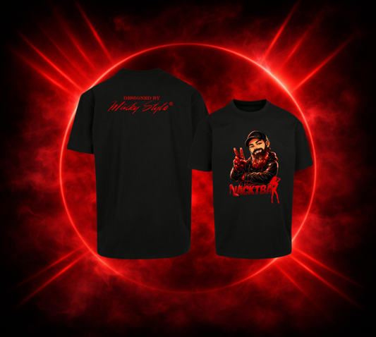 Camicia oversize con stampa sul retro 