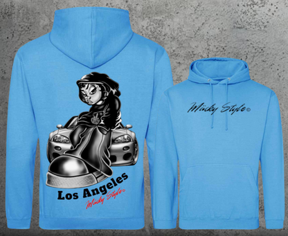 LA cool hoodie unisex backprint