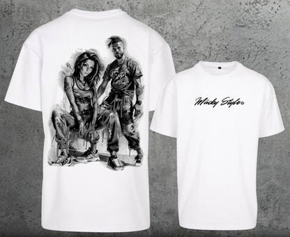 The Macher Black/White Oversize Shirt Backprint