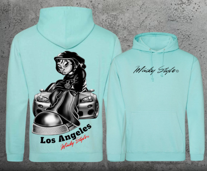 LA cool hoodie unisex backprint