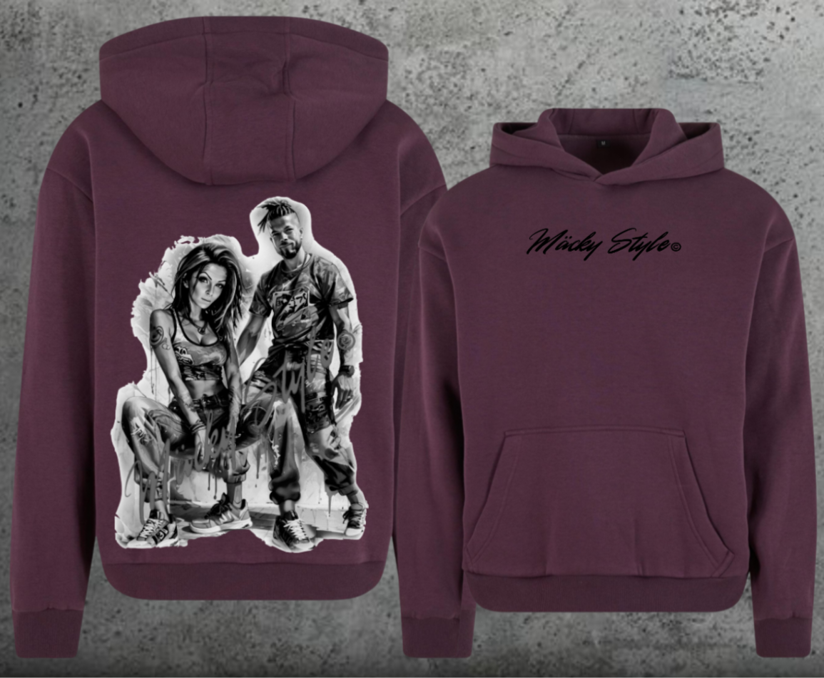 Die Macher Schwarz/Weiss Hoodie Soft Backprint