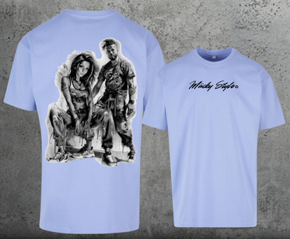 The Macher Black/White Oversize Shirt Backprint