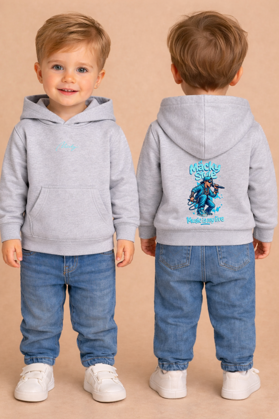 Felpa con cappuccio unisex MUSTER per bambini 