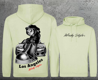LA cool hoodie unisex backprint