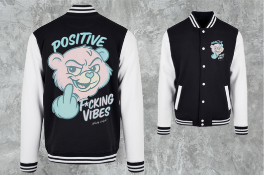 Positive F*cking Vibes College Jacke Back/Frontprint