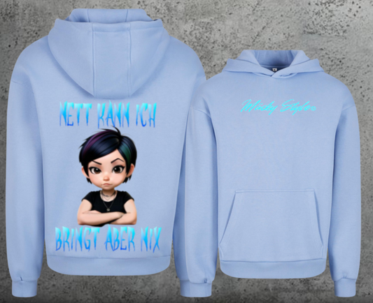 Nett kann ich Hoodie Soft Backprint