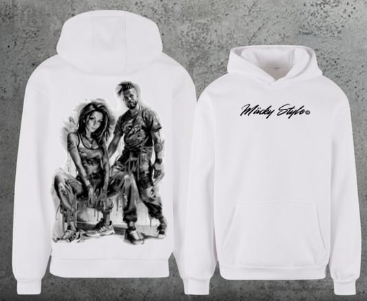 Die Macher Schwarz/Weiss Hoodie Soft Backprint