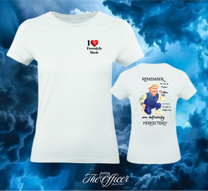 I love freestyle music Woman Shirt Backprint