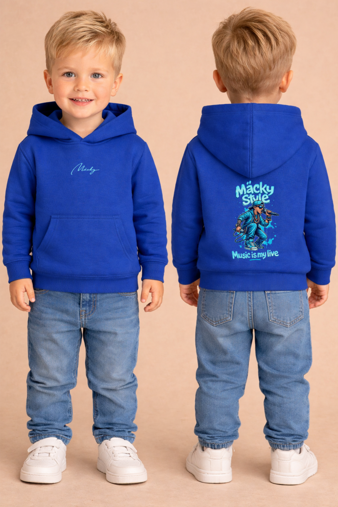 Felpa con cappuccio unisex MUSTER per bambini 