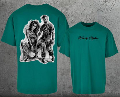 The Macher Black/White Oversize Shirt Backprint