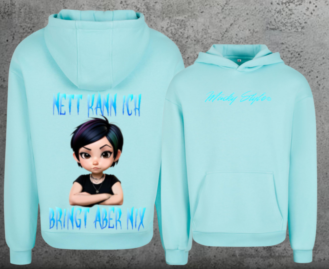 Nett kann ich Hoodie Soft Backprint