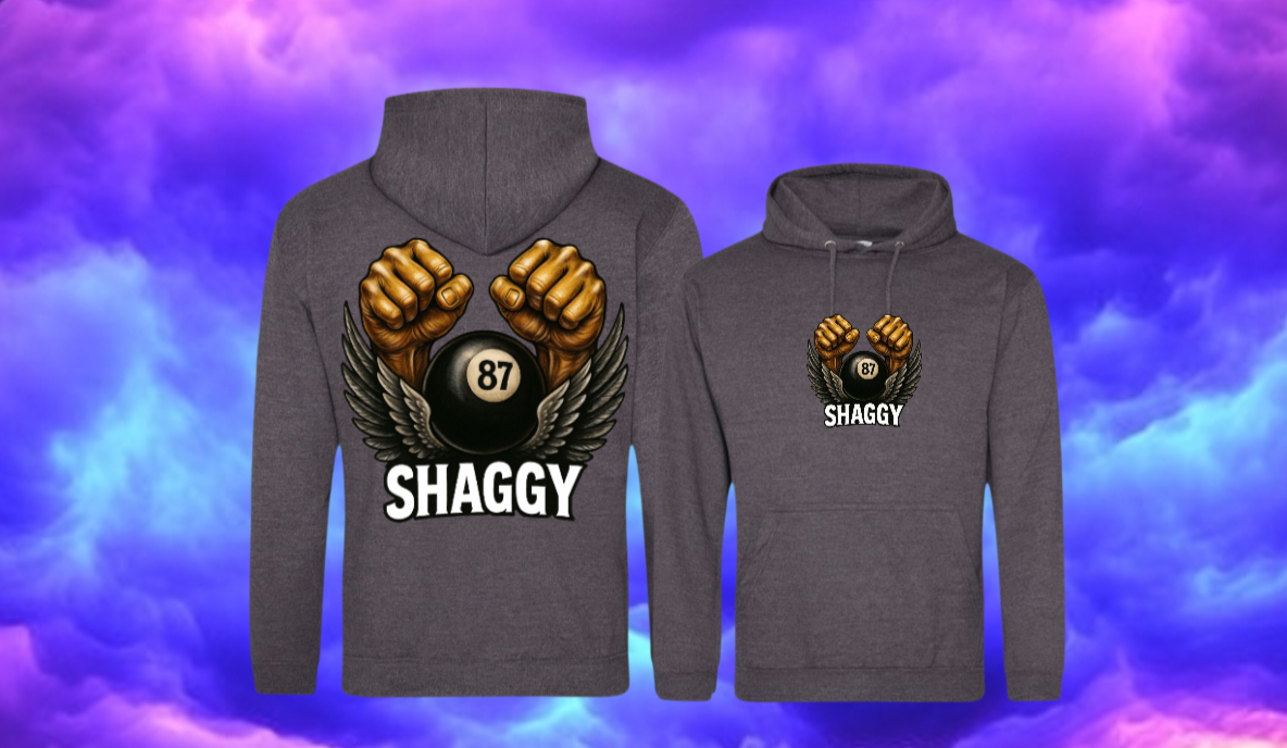 Shaggy87 Merch Hoodie Unisex Backprint