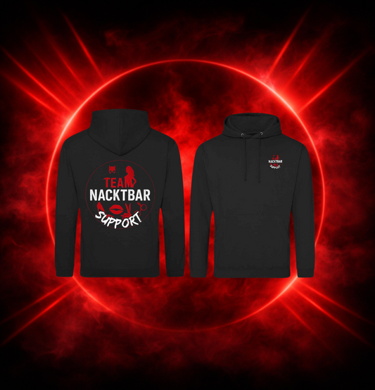 Felpa con cappuccio con motivo stampato sul retro unisex