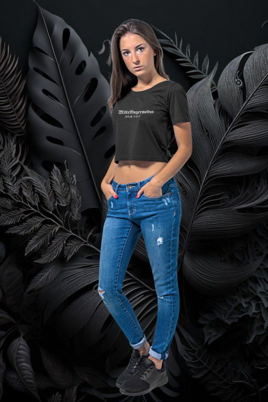 Mittelfingermodus Cropped Tee Woman