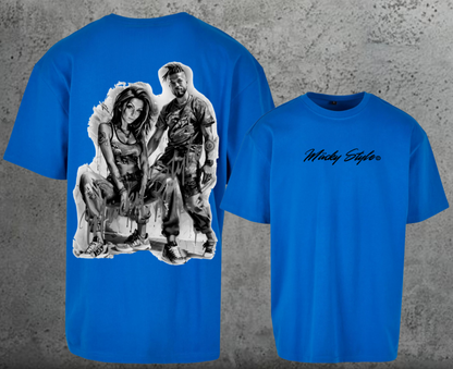 The Macher Black/White Oversize Shirt Backprint