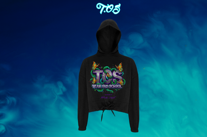 T.O.S. - Gift & Freiheit Cropped Oversize Hoodie Woman