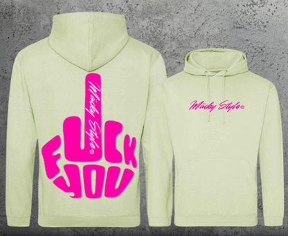 FuckYou MäckyStyle Pink Hoodie Unisex Backprint