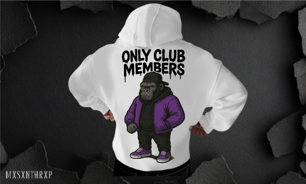 ONLY CLUB MEMBERS Hoodie Soft Backprint Unisex