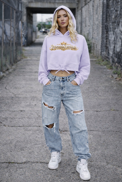 Prinzessin Arschloch Cropped Oversize Hoodie Woman