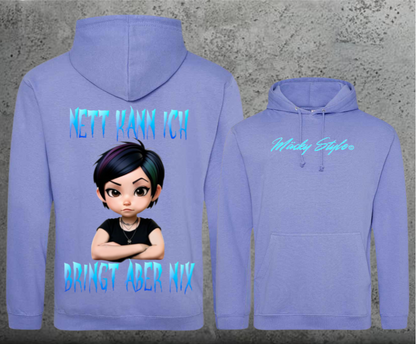 Nice I can Hoodie Unisex Backprint