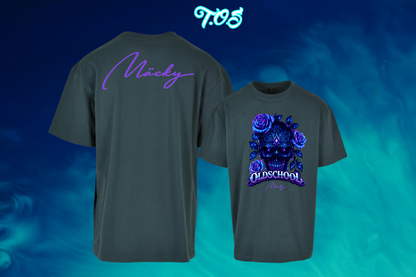 T.O.S. Lilac Totenkopf Oversize Shirt Frontprint Unisex