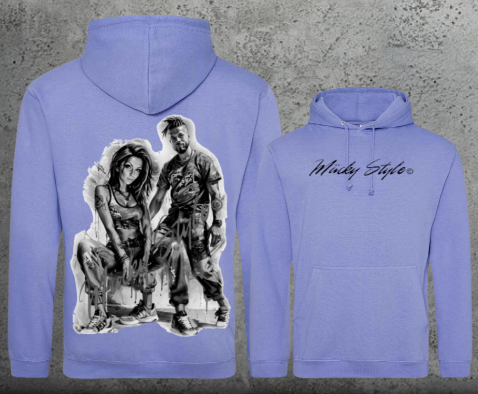 Die Macher Schwarz/Weiss Hoodie Unisex Backprint