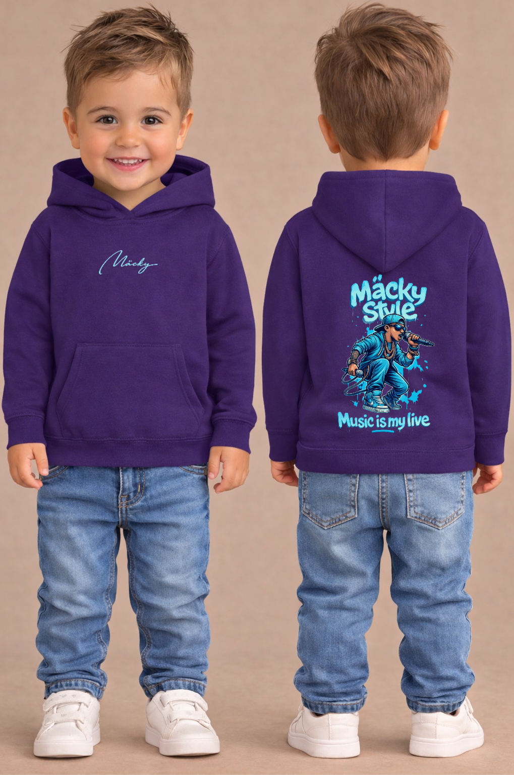 Felpa con cappuccio unisex MUSTER per bambini 