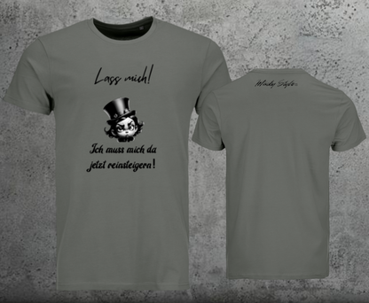 Lasciami la maglietta da uomo con stampa frontale