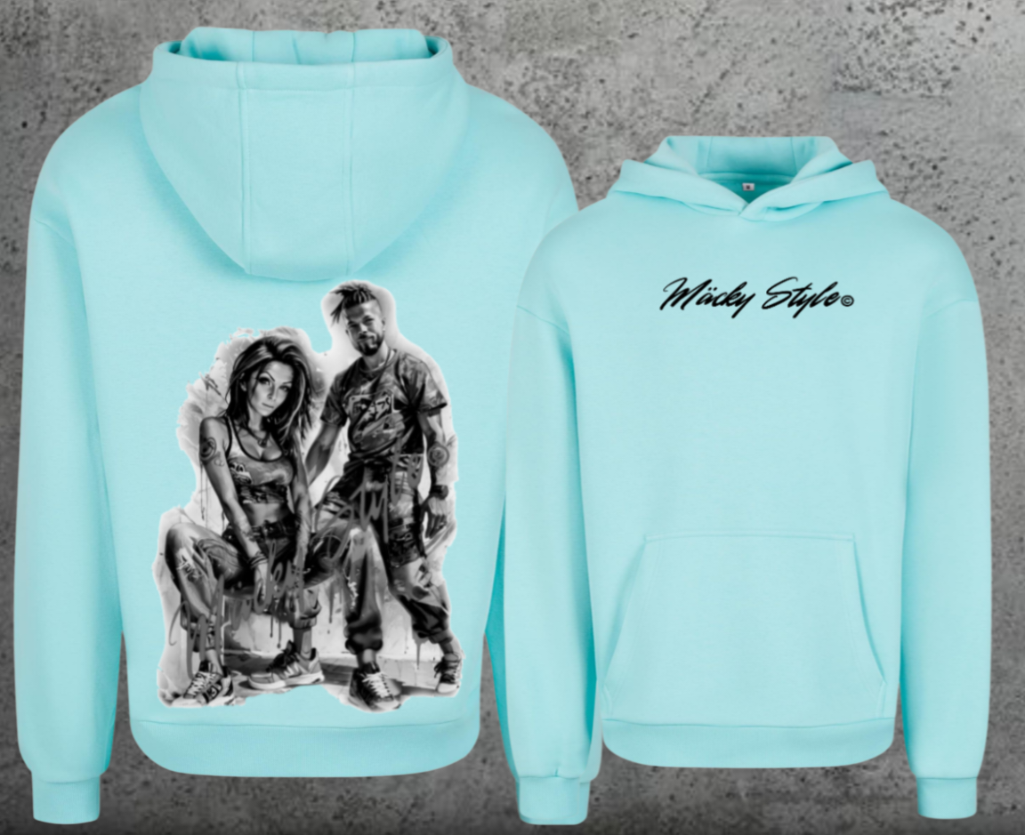 Die Macher Schwarz/Weiss Hoodie Soft Backprint