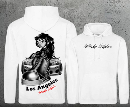 LA cool hoodie unisex backprint