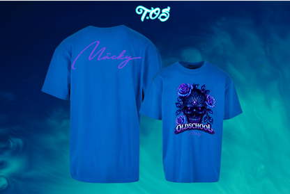 T.O.S. Lilac Totenkopf Oversize Shirt Frontprint Unisex
