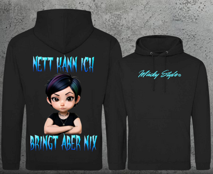 Nice I can Hoodie Unisex Backprint