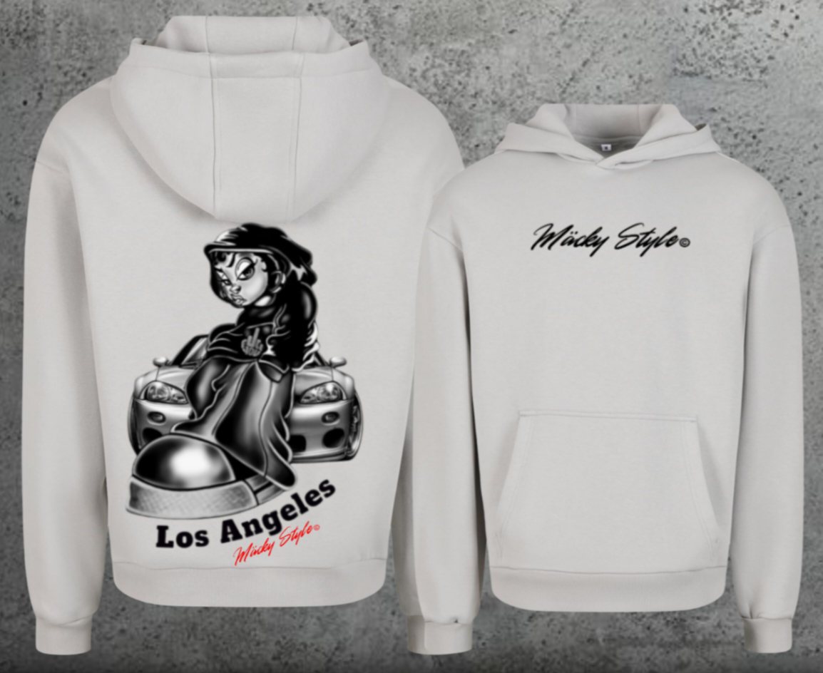 LA cool Hoodie Soft Backprint