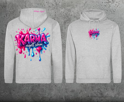 Karma regelt schon Hoodie Unisex Backprint