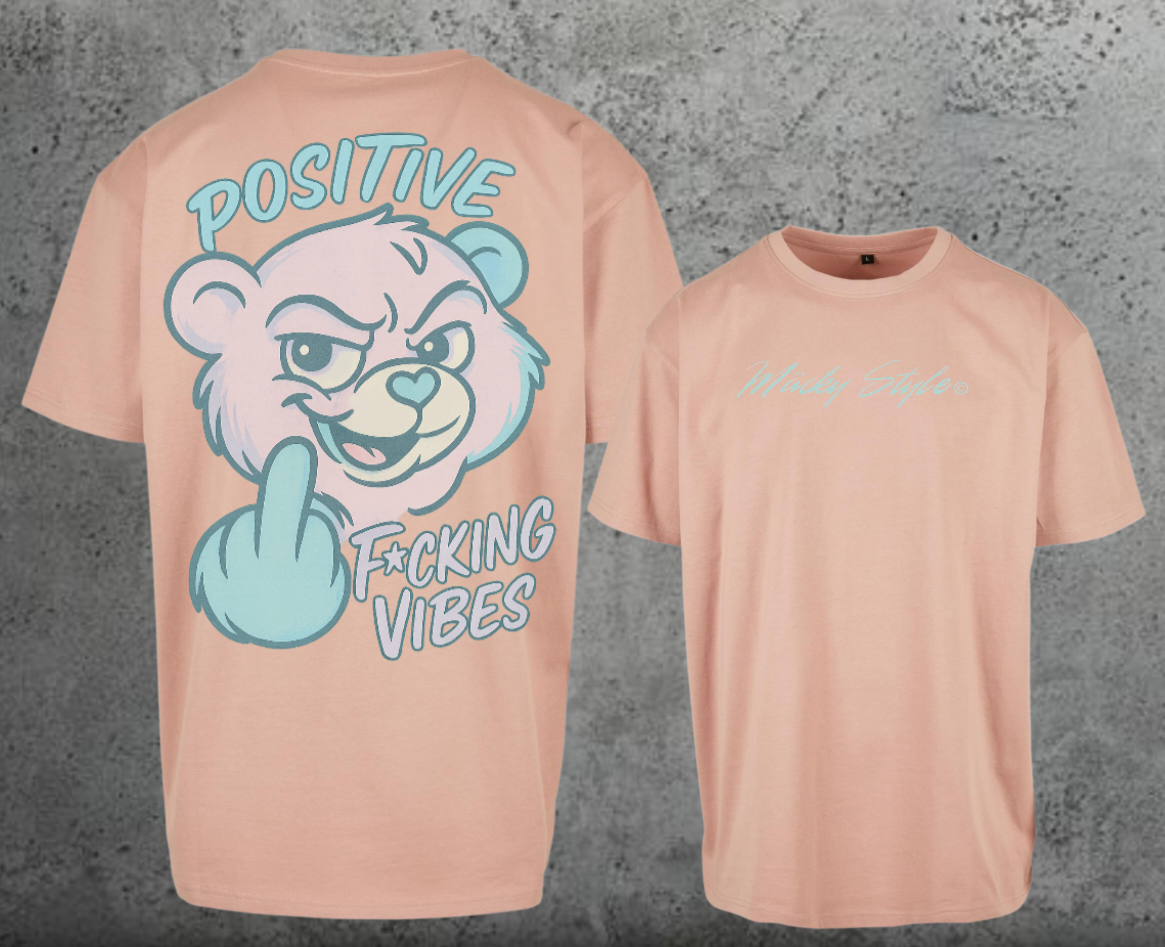 Positive F*cking Vibes Oversize Shirt Backprint