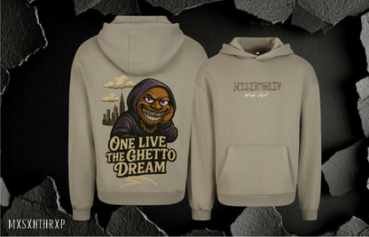 ONE LIVE THE GHETTO DREAM Hoodie Soft Backprint Unisex