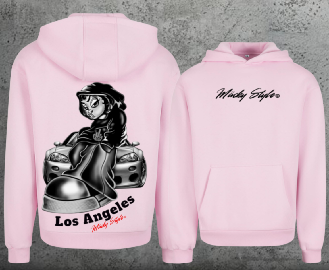 LA cool Hoodie Soft Backprint