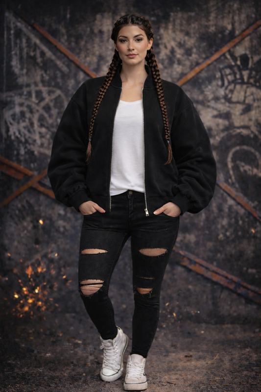 Oversize-Bomberjacke „Soft Touch“