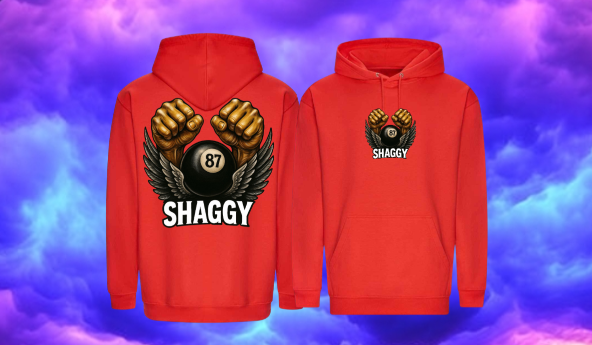 Shaggy87 Merch Hoodie Unisex Backprint