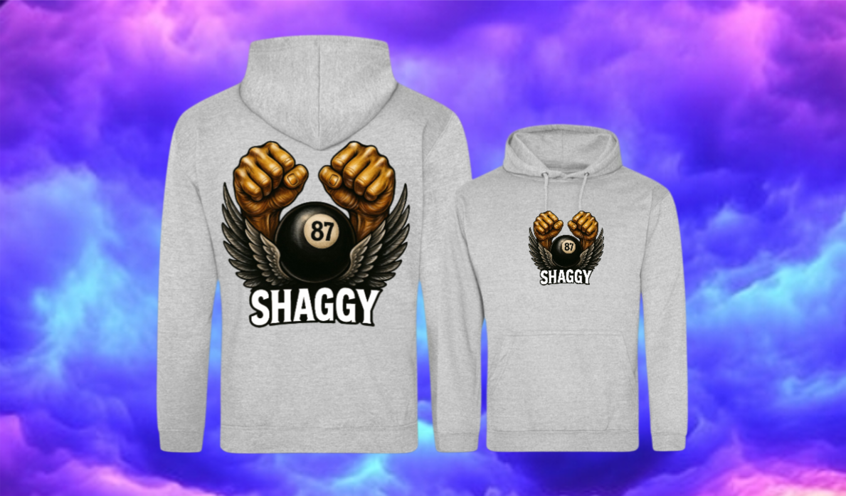Shaggy87 Merch Hoodie Unisex Backprint