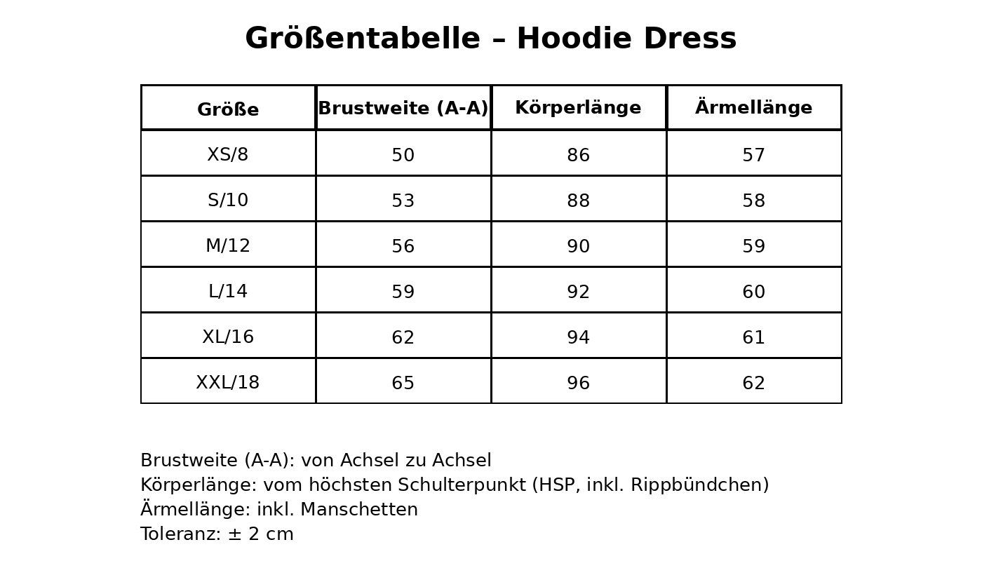 Nackbar der Erste Hoodie Dress
