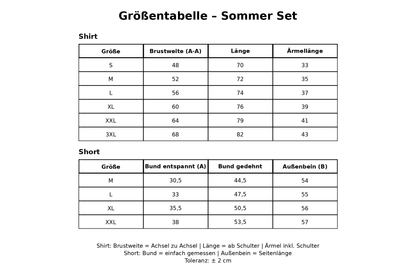 T.O.S. Lilie Sommer Set Unisex