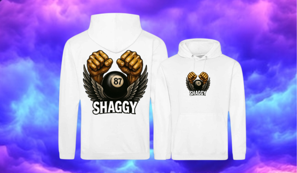 Shaggy87 Merch Hoodie Unisex Backprint